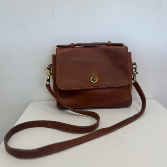 COACH VINTAGE BAG #5047 PRE OWN  BROWN COLOR - Picture 1 of 9